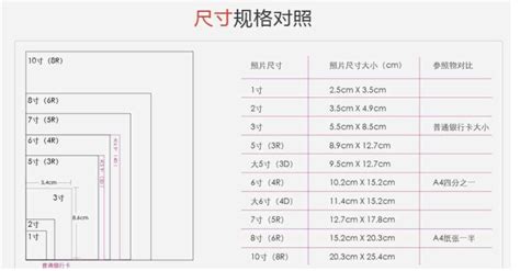 全面照片尺寸对比指南 2