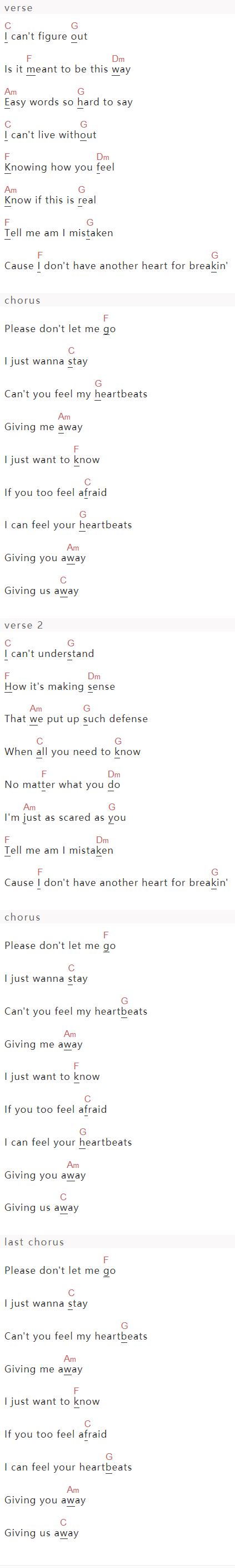 Heartbeat Song Lyrics 1