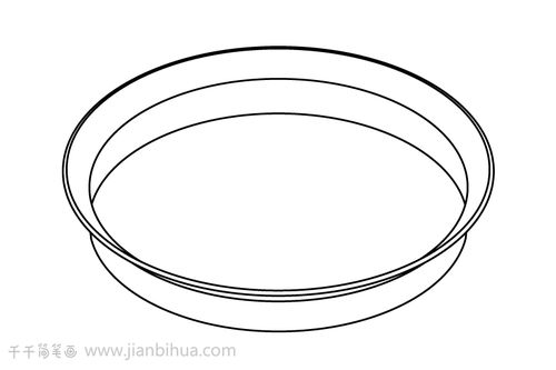 如何绘制盘子简笔画？ 1