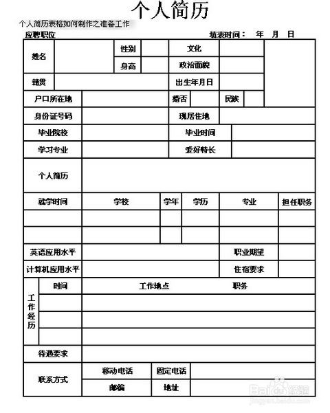 打造出色个人简历的指南 2