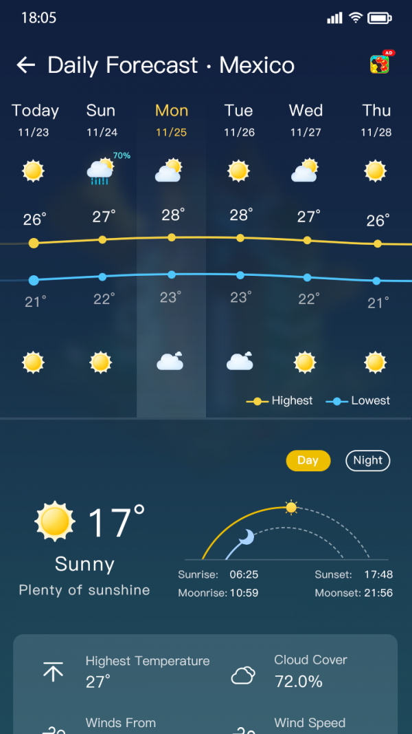 坚果天气预报 截图2