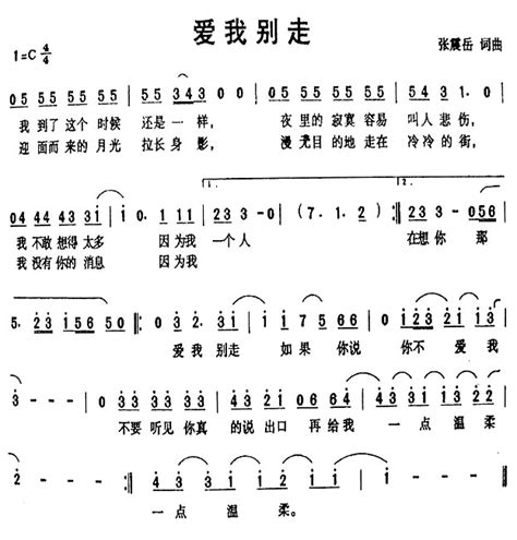 精准改编：《爱我别走》歌词深度解析与精华提炼 1