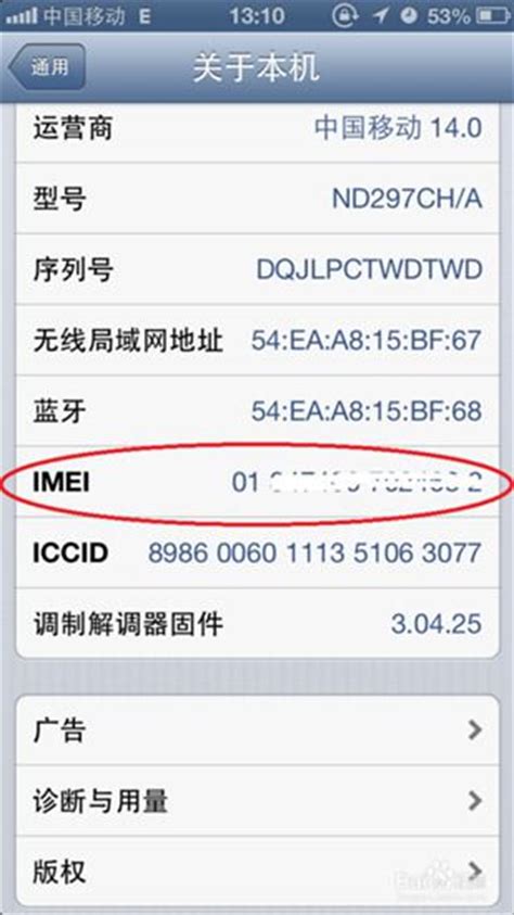 如何快速查询苹果手机IMEI码 4