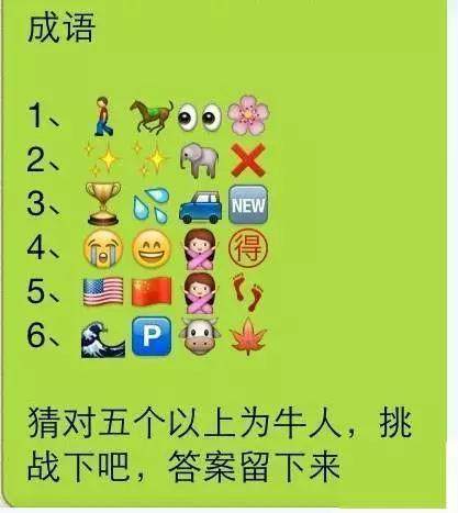 根据图标猜成语，你能答对吗？ 2