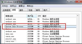 解析：电脑进程中的System Idle Process含义 3