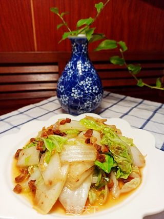 家常美味秘诀：肉沫爆炒鲜嫩白菜 3