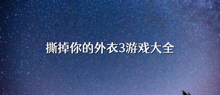 撕掉你的外衣3游戏大全