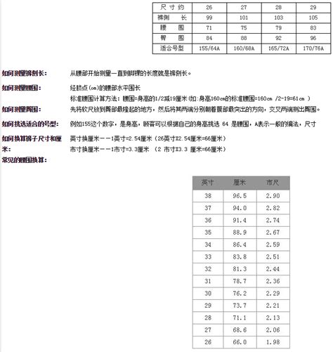 裤子尺码S、M、L分别对应的腰围区间是多少？ 5