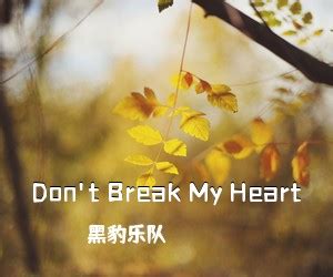 揭秘：“Don't Break My Heart”的真正含义是什么？ 4