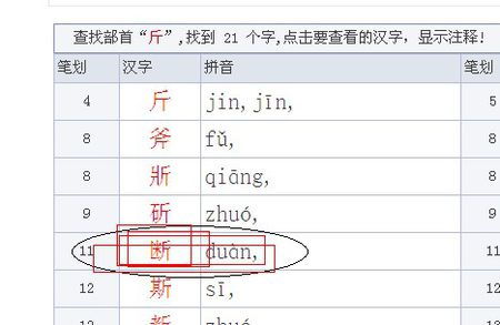 如何查找‘段’字的部首 2