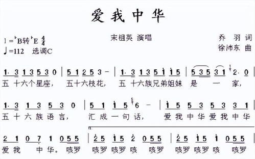 《爱我中华》歌词优化版 4