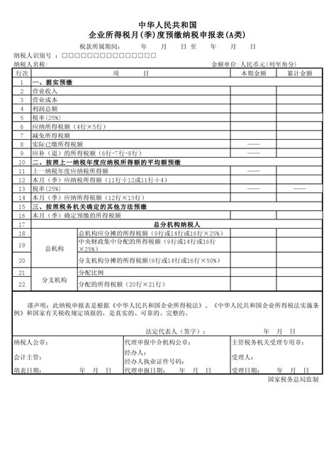 企业所得税季度预缴申报表填写指南 3