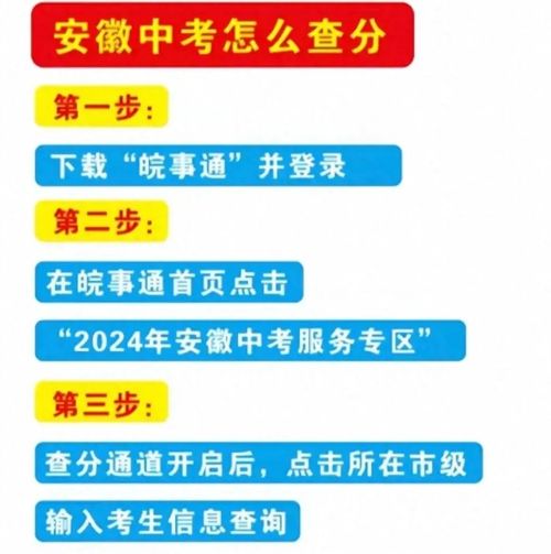 2024安徽中考成绩快速查询入口 1