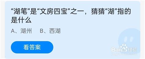 蚂蚁庄园解析：'湖笔'中的'湖'指的是什么？ 3