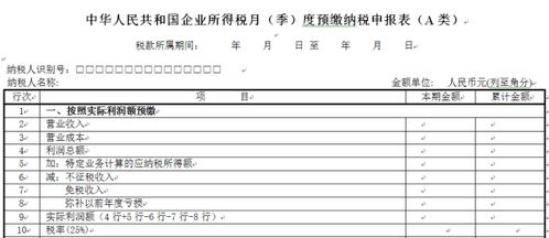 如何填写企业所得税季度预缴纳税申报表 2