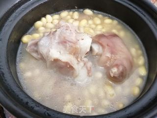 制作猪蹄黄豆汤的详细步骤 2