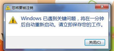 Windows即将因关键问题在1分钟内重启 3