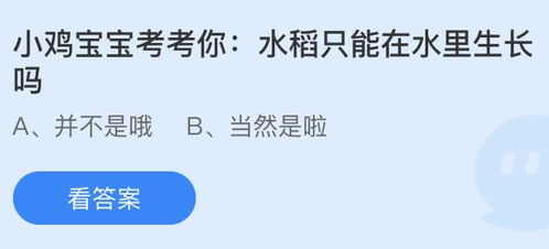 揭秘！水稻只能在水田生长？蚂蚁庄园带你了解真相！ 1