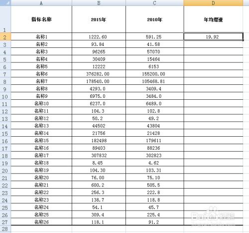 增速的计算方法及公式 1