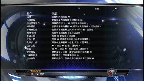 NBA 2K14电脑版键位设置详解图 2