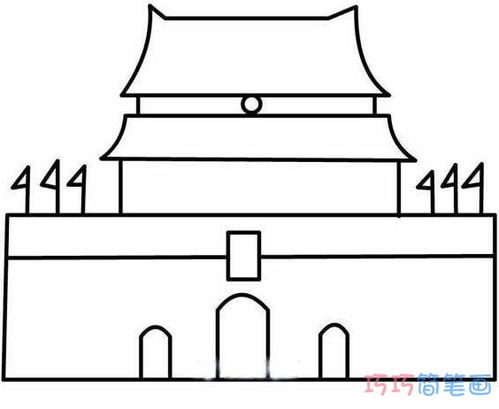 轻松学会！天安门简笔画绘制秘籍 3