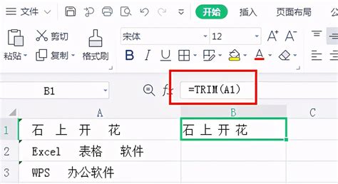 Excel TRIM函数的高效应用技巧 3