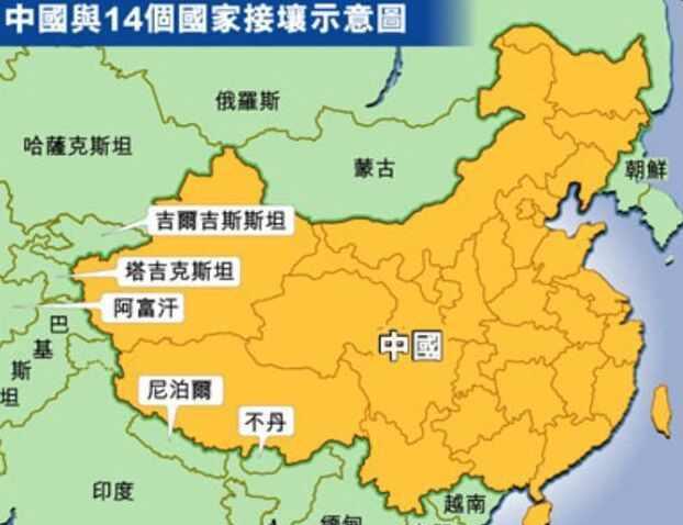 我国陆上国界线长度及相邻陆地国家数量 2