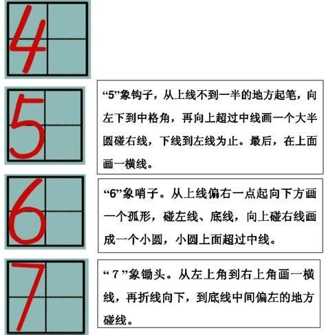 数字1到10的标准书写方法 5