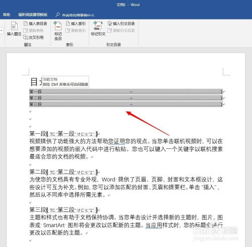 如何在Word文档中使用目录项域来制作目录？ 3