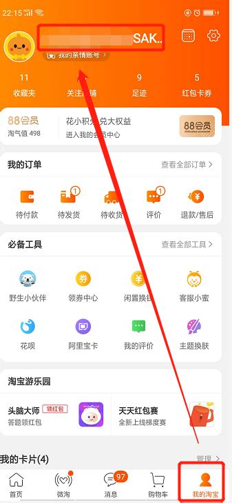 淘宝APP上如何查看自己的淘宝账号？ 3