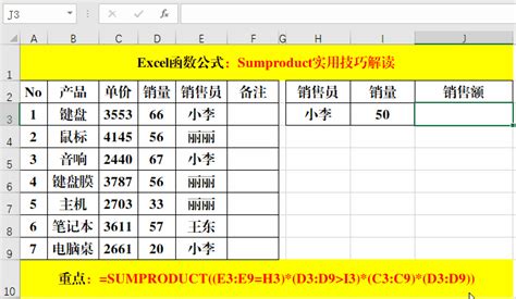 Q&A：掌握Sumproduct函数的6大经典应用技巧，不容错过！ 3