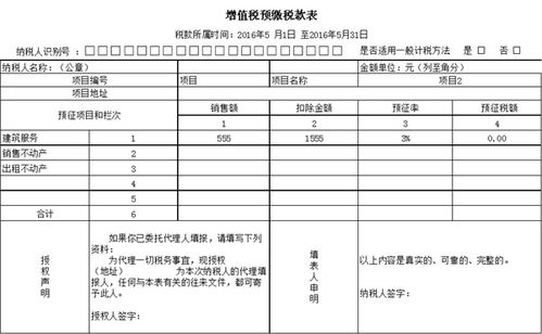 轻松掌握：增值税纳税申报表的正确填写方法 3