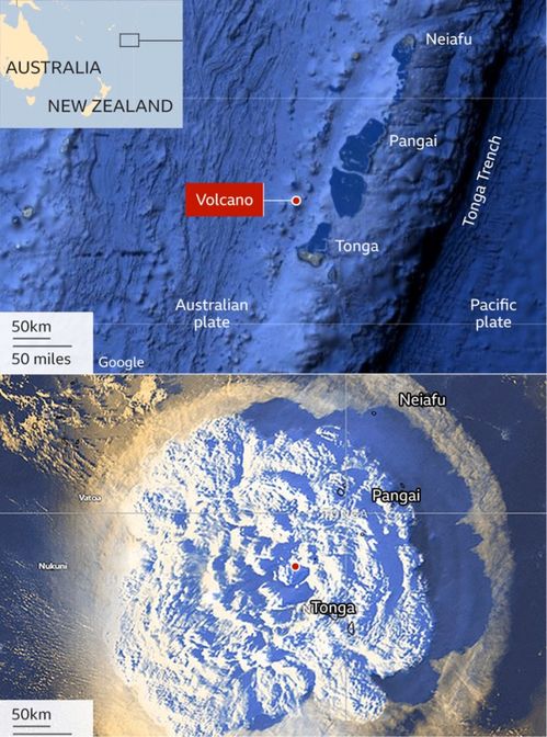 汤加火山的具体位置及喷发次数概览 2