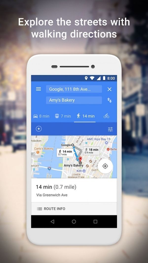 Google Maps Go路线和导航app