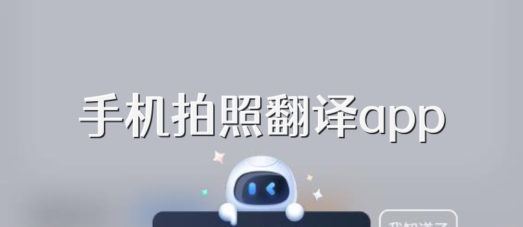 手机拍照翻译app