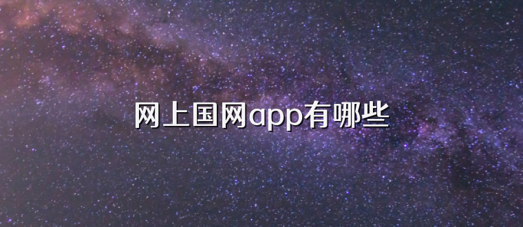 网上国网app有哪些