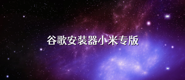 谷歌安装器小米专版