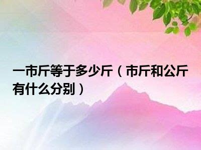 一市斤、一斤与一公斤分别是多少？它们相同吗？ 2