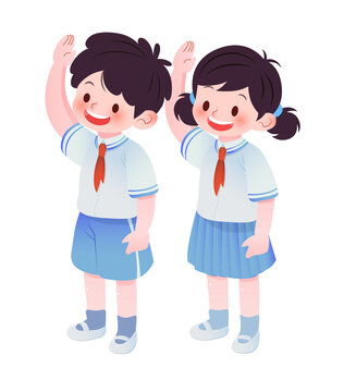 轻松学会！如何绘制小学生标准敬礼姿势 1