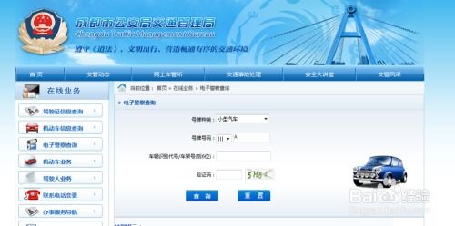 在线查询成都市车辆电子监控违法记录 2
