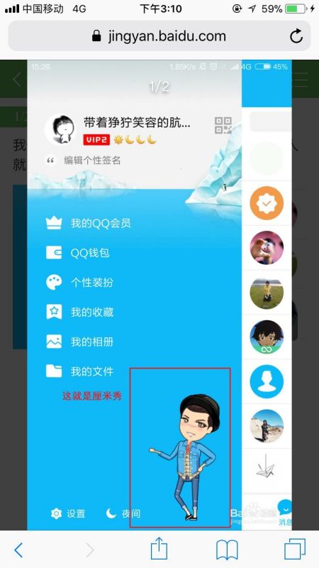 如何在QQ中显示或设置小人图标 4