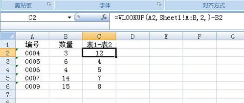 Excel中如何进行数值相减的函数公式是什么？ 2