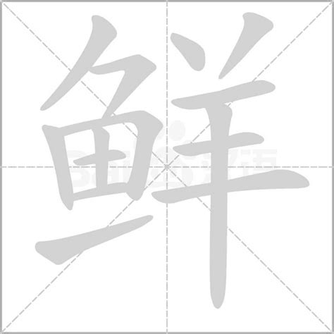 鲜字的正确笔顺 3