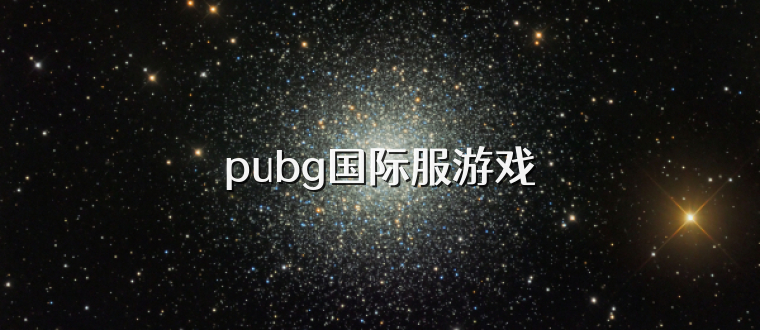 pubg国际服游戏