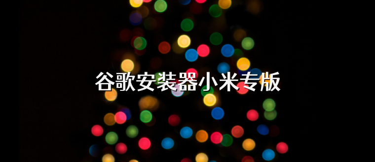 谷歌安装器小米专版