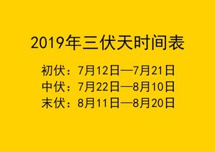 2019年农历入伏具体是在哪一天呢？ 3