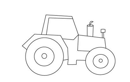 轻松学会：拖拉机简笔画绘制教程 3