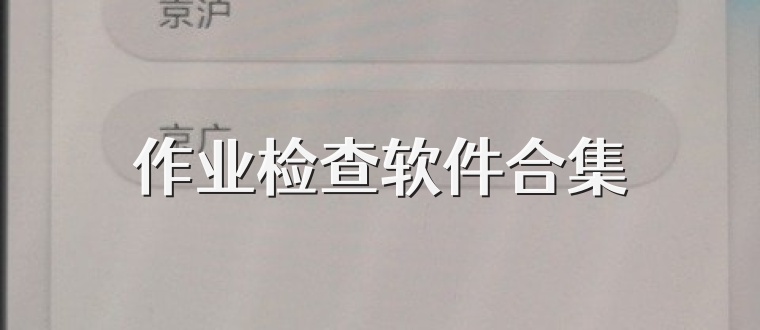 作业检查软件合集
