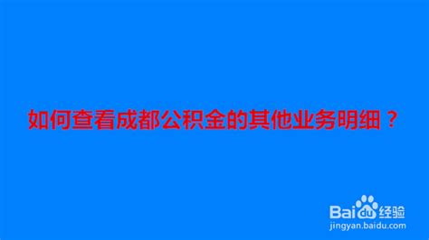 掌握技巧：轻松在成都公积金平台查阅还款明细 3