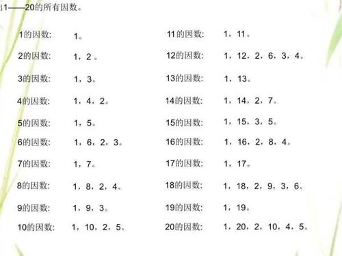 质因数是如何定义的？ 1